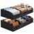 GRANNY SAYS Trapezoid Closet Storage Bins, Storage Baskets for Shelves, Linen Closet Organizers and Storage, Closet Organizer Bins for Clothes, Toys, Towels, Black, 6-Pack