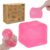 Graphinza Squishy Ice Cube Fidget Toy,Large Squeeze Toys, Big Squishy Stress Ball with Durable Soft Texture, Extra-Satisfying Squeeze Toy for Adults and Boys & Girls Age 3+ (2.76in) (Pink)