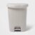 Gray 7.7 Gallon Rectangular Step On Plastic Trash Can with Locking Lid, Glossy Finish Hands-Free Indoor Waste Bin for Kitchen Home Use