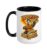 Great Blue Heron in Halloween Sweater Retro College Mascot Ceramic Mug, Black/White, 15oz