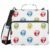 Gredecor 3 D-Ring Zipper Binder 1.5 in Waterproof Pink Blue Gradient Glitter Binder with Zipper Shoulder Strap, Multi-Pockets Organizer Bag for School & Office Supplies, Storage 500 Sheets Capacity