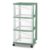 Green 3 Drawer Rolling Storage Cart with Clear Pull Out Drawers, Mobile Multi-Purpose Organizer with Lockable Casters for Bedroom Bathroom Dorm Office