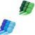 Green Crepe Paper Streamers 9 Rolls 738ft and Blue Crepe Paper Streamers 9 Rolls 738ft, 1.77 Inch x 82 Ft/Roll