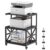 GreenForest Folding Desk No Assembly and Printer Stand, Black