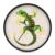 Green Gecko Wall Clock 9 Inch Decorative Battery Operated Silent Round for Badroom Livingroom