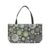 Green Gray Bubble Pattern Tote | Retro Polka Dot Weekender Bag