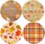 GreenPine 7 Inch Fall Thanksgiving Paper Plates – 40 PCS Disposable Dessert Plates – Pumpkin, Maple Leaf & Plaid Designs – Thanksgiving Party Decorations