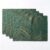 Green Placemats Set of 4, 12×18 Inch Modern Jacquard Woven Place Mats, Double Sided Reversible Non Slip Table Mats, Fade Resistant Irregular Woven Texture Dining Table Decor for Kitchen