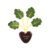 Green Plant Fridge Magnets Bag Clip – Magnetic Note Holder for Home