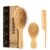 GREENTH PRO Bamboo Hair Brush & Bamboo Comb Set for Women/Men/Kids,Natural Wooden Detangling Brush &Tail Comb for Wet/Dry (Curly/Thick/Thin) Hair-Wooden Hair Brush for Women Gift Kit