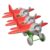 Green Toys Airplane, Red/Green – Pretend Play, Motor Skills, Kids Toy Vehicle. No BPA, phthalates, PVC. Dishwasher Safe, Recycled Plastic, Made in USA. (Pack of 3)