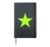 Green Yellow Star on Multiple Colours Hardcover Journal, Black