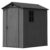 Greesum 4x6FT Plastic Storage Shed with Floor, Resin Outdoor Storaged Sheds with Lockable Door, All Weather Tool Shed with Window and Vent, Easy Assembly for Garden, Patio, Yard, Dark Gray