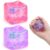 Gretex Fidget Toy for All Ages: 2 Pack Soft Sensory Fidget Ice Cube Stress Ball Squishy Cube Stress Relief Toys for Kids, Teens and Adults Party Favors, Birthday Gift for Kids Age 3+, Purple Pink