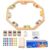 Grhonior Pegs and Jokers Board Game, Wooden Jokers and Marbles Board Game for 2-8 Players, Solid Pine Wood Set, 8 Interlocking Boards, 40 Colored Pegs, 4 Card Decks, 2 Storage Bags & Instructions
