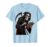 Grim Reaper Taking Attendance Graphic Design T-Shirt, Men, Baby Blue, Large