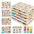 GRINNNIE Wooden Peg Puzzle for Toddlers, 6 Pack Toddler Puzzles Set for 3 4 5 Years Old (Alphabet Number Shape Animal Dinosaur Vehicle), Preschool Education Learning Puzzle Toys for Girls and Boys