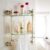 GRIPITHPY 2-Tier Gold Wall Mounted Tempered Glass Bathroom Shelf with Towel Rack, Modern Bathroom Organizer Shelves, Contemporary Glass Shelf for Bathroom Kitchen(15.7″ W x 6″ D x 22″ H, Gold)