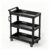 Griplier Adjustable Rolling Tool Cart, Expandable 3-Tier Steel Utility Cart with Powder Coated Finish, 50KG Load Capacity, Mobile Storage Organizer for Garage, Workshop & Home (Black)
