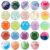 GRIPNEST 24 PCS Bouncy Balls for Kids, 32mm Assorted High Bounce Rubber Balls, 6 Colorful Designs, Bulk Party Favors, Classroom Prizes, Treasure Box Toys, Goodie Bag Stuffers