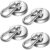 Grtard 4 Pack Magnetic Hooks Heavy Duty, 150Lbs Strong Magnetic Hooks with Swivel Carabiner for Cruise Cabins, Neodymium Magnet Hooks Heavy Duty, Magnetic Carabiner Hook for Garage, Workplace, Kitchen