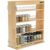 Gsskny Pull Out Spice Rack Organizer for Cabinet, 6.5″ W x 22.3″ D x 25.2″ H Multi-Use Solid Wood Slide Out Shelf for Kitchen Cabinet, Sliding Spice Rack for Cans & Jars, Pantry Organization