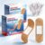 GTT Adhesive Bandages 2 Boxes (200 Count) – Waterproof Sterile Bandages for Minor Cuts & Scrapes, Breathable Flexible First Aid Plasters, Strong Adhesion for Home, Office & Travel Us