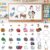 Gueevin 20 Pcs Magnetic Outfits & Reusable Erasable Speech Bubbles Classroom Goose Mascot Kit with Magnetic Back 15.7 Inch Classroom Management Tool for Teacher Behavior Chart Reward System (Creative)