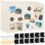 Gueevin 3pack Magnetic Board for Wall 16.1″ x 13″ Magnet Bulletin Board to Display Scalloped Magnetic Letters, Numbers, Notes for Refrigerator, Cubicle, Cabinet, Come with Tapes and Screws (White)