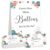 Guess How Many Buttons Baby Shower Game, 50 Cards with Standing Sign