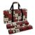 Guevoxuh Quilted Mahjong Bag Set for Mahjong Accessories, 3 PCS Portable Halloween Mahjong Tile & Rack Bag Set with 2 Wrappers for Mahjong Lovers, Ghost Spider Checkerboard