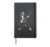 Guitar Cat Cute Kitty Playing Electric Guitar Music Gift Hardcover Journal, Black