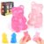 Gummy Bear Squishy Fidget Toy, Slow Rising TPR Squeeze Toy, Rose Pink
