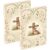 GuoChe Notebook Journals 2 Pack Easter Christian Cross Floral Soft Pastel Spring Botanical