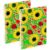 GuoChe Notebook Journals 2 Pack Sunflower Ladybugs Summer Spring Flowers