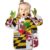 GuoChe Waterproof Kids Art Smock Toddlers Painting Apron with 2 pockets for Age 2-4 Kids Art Smock Toddlers Painting Apron Long