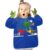 GuoChe Waterproof Kids Art Smock Toddlers Painting Apron with 2 pockets for Age 4-6 Kids Art Smock Toddlers Painting Apron Long