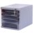 GUODDM 4-Tier Lockable Clear Drawer Filing Cabinet – A4 Plastic Document Organizer, For Office/Home, Desktop File Storage Box For Paper, Records & Supplies