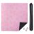 GUSTARIA Pink Mahjong Mat, Mahjong Table Mat with Prints & Extra Dice, for Poker, Card, Mahjong, Dominoes Games (31.5 inches)