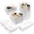 gusutide 15-Piece Expandable Drawer Organizer Set, Clear 2-Size Bins