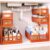 GUUKAR Under Sink Organizer, 3-Tier Metal Sliding Drawers, 2-Pack Orange