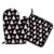 GUULIJEEMIY Pink Halooween Ghost Kitchen Oven Mitts and Pot Holders Sets