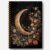 Guymn Dark Moon Floral Notebook, Vintage Rustic Gothic Flower Journal, Dark Academia Cottagecore Botanical Lunar Hardcover Spiral Notebooks Journals, 5.5×8.3 Inch