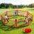 GYMMALL Gaga Ball Pit for Kids, Portable Gagaball Pit Court 15ft Equipped with Carry Bag, 2 Gaga Balls, Wind Ropes and Ground Spikes for Sport Games and Indoor & Outdoor Activities