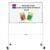 H-Qprobd Mobile Whiteboard 36″x24″ Magnetic Dry Erase Board with Stand – Adjustable Height Double Side Rolling White Boards on Wheels for Home, Office & School
