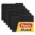 H4D 30 Pack Plastic File Folders, Poly Colored Folders, 1/3-Cut Tab, Black