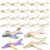 Haconba 24 Pack Wooden Craft Airplanes Unfinished Paintable DIY Wood Plane Model for Kids DIY Handicraft Activities (Color Style 5)