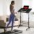 Hadulcet Small Standing Desk Height Adjustable with Tiltable Tabletop, Mobile Stand Up Desk with Wheels & Charging Station, Portable Walking Pad Table Stand, for Standing or Sitting, Black