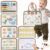 hahaland Montessori Busy Board for Toddlers Boy Toys Birthday Gift – Travel Toys – Dinosaur, Alphabet, Number, Shape, Drawing, Life Skills