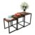 HAHRIR Nesting Coffee Table Set of 3, Stacking Metal Side Tables, Brown